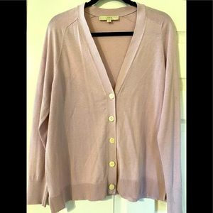 Loft pink cardigan, size L